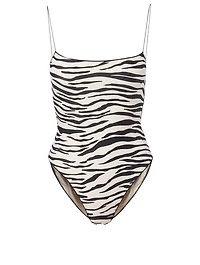 The C One-Piece Swimsuit Zebra Print