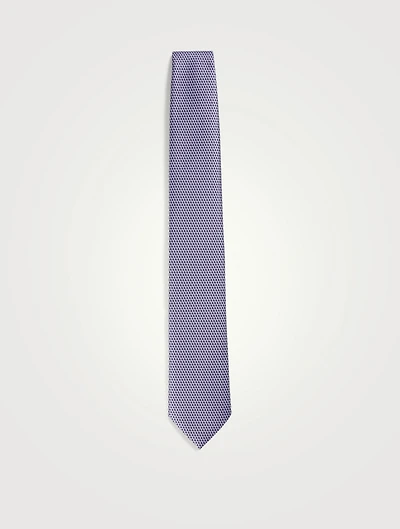 Silk Tie In Neat Print