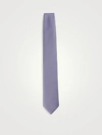 Silk Tie In Neat Print
