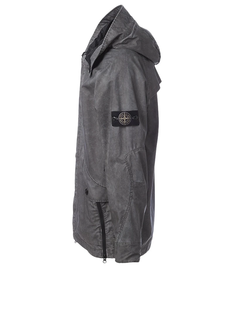 Coated Jacket With Hood