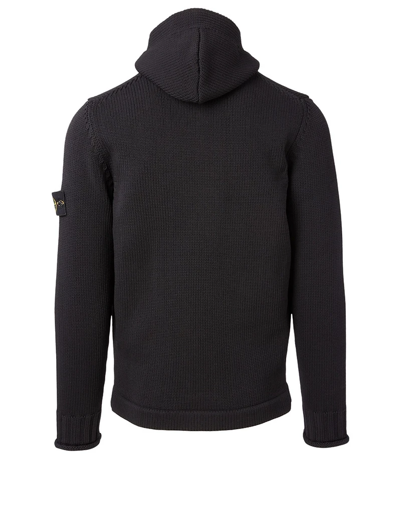 Knit Cardigan With Hood