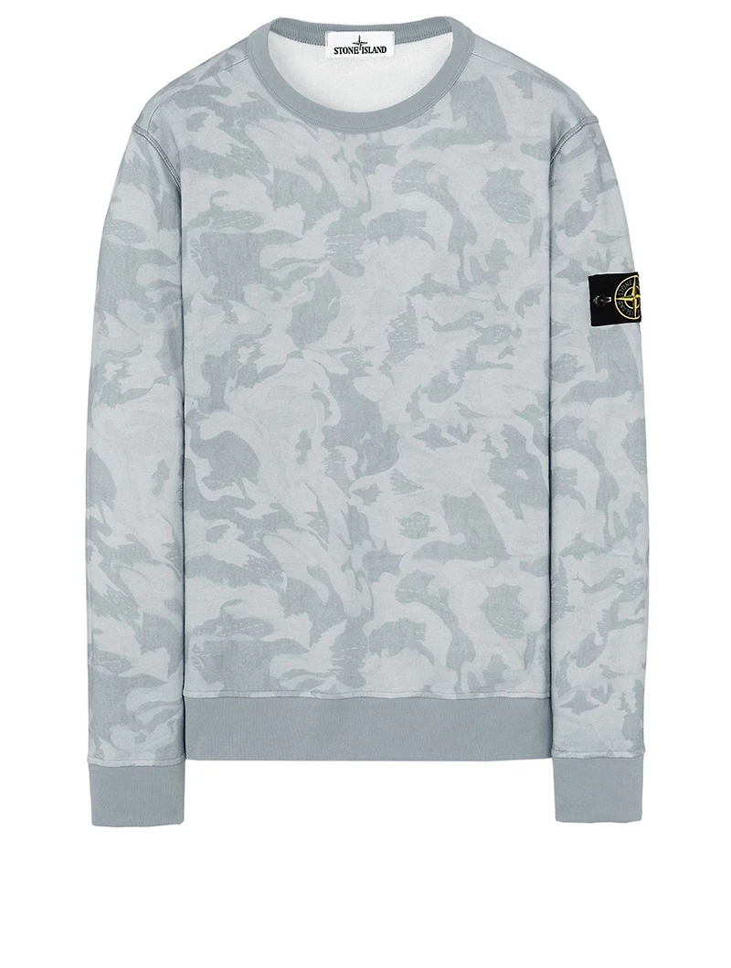 Big Loom Cotton Sweatshirt Camo Print