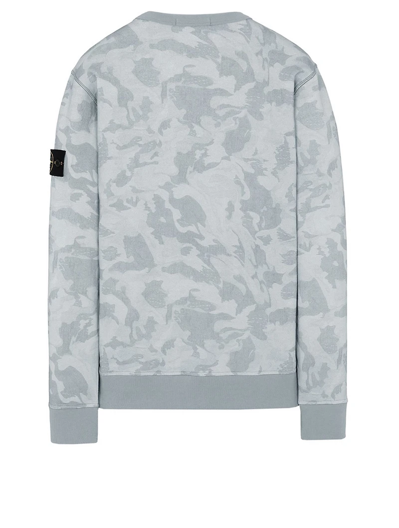 Big Loom Cotton Sweatshirt Camo Print