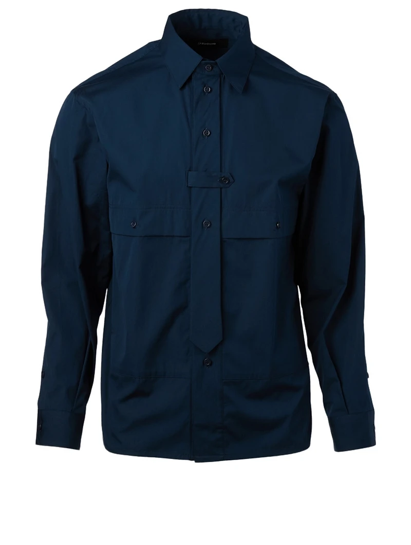 Cotton Shirt With Tie