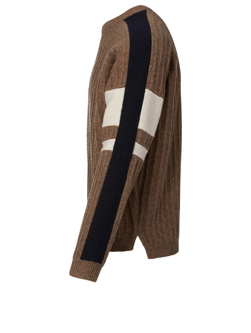 Wool-Blend Ribbed Sweater