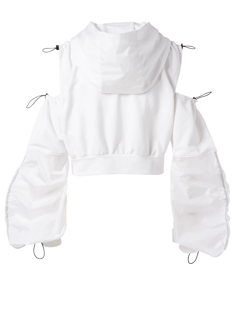 Humane Cropped Top With Hood