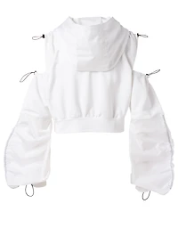 Humane Cropped Top With Hood