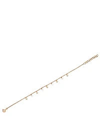 14K Gold Bezel Bracelet With Pearls And Diamonds