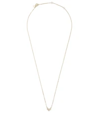 14K Gold Shield Necklace With Diamonds