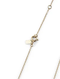 14K Gold Shield Necklace With Diamonds
