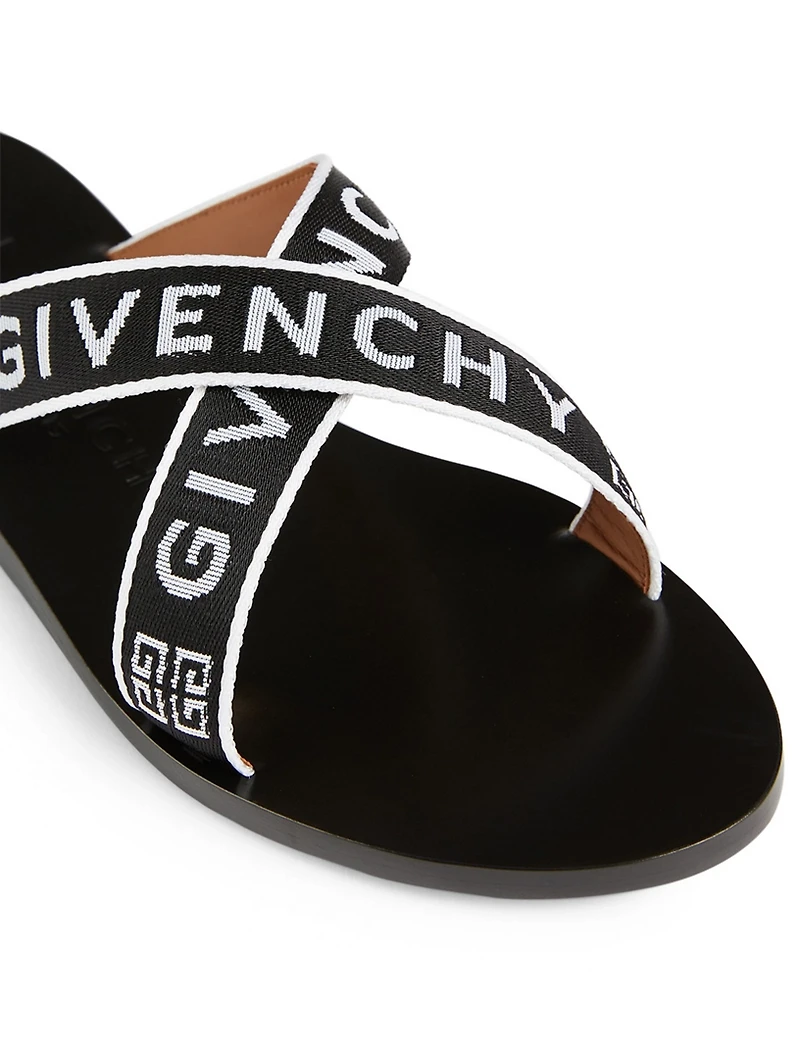 4G Webbing Flat Sandals