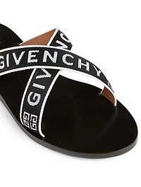 4G Webbing Flat Sandals