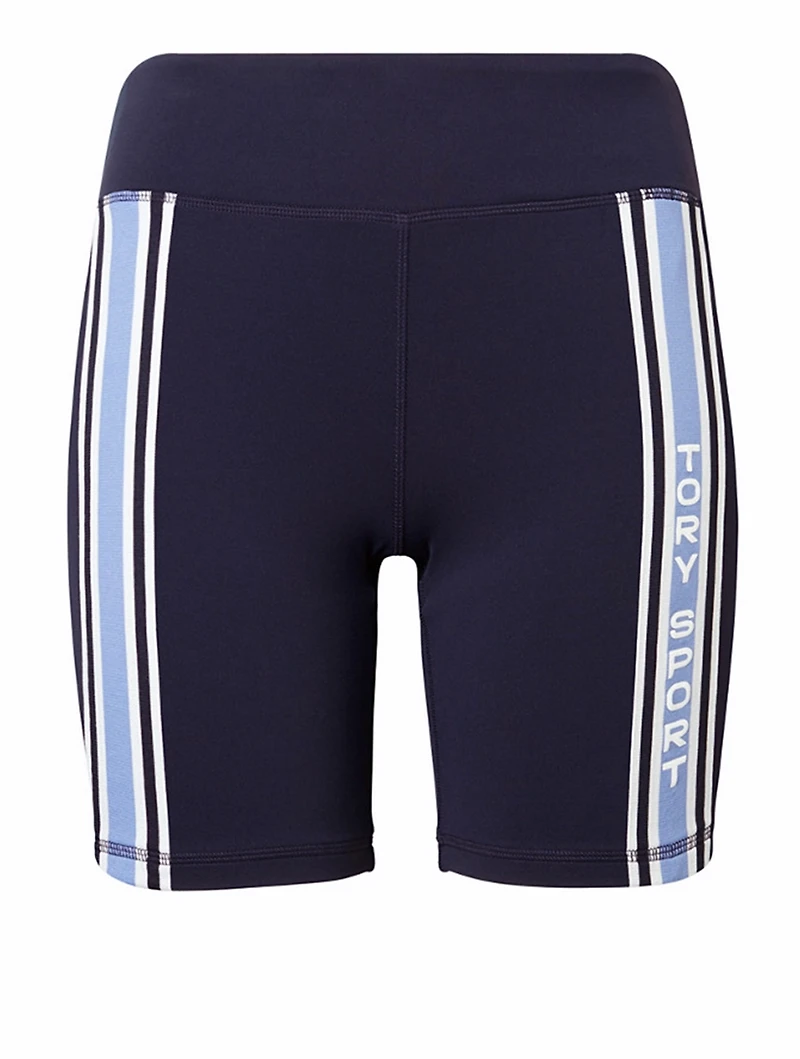 Retro-Stripe Bike Shorts
