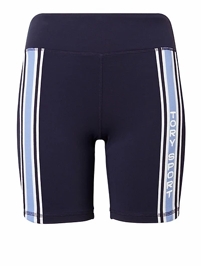 Retro-Stripe Bike Shorts