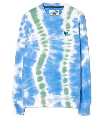 French Terry Cotton Sweatshirt Tie-Dye
