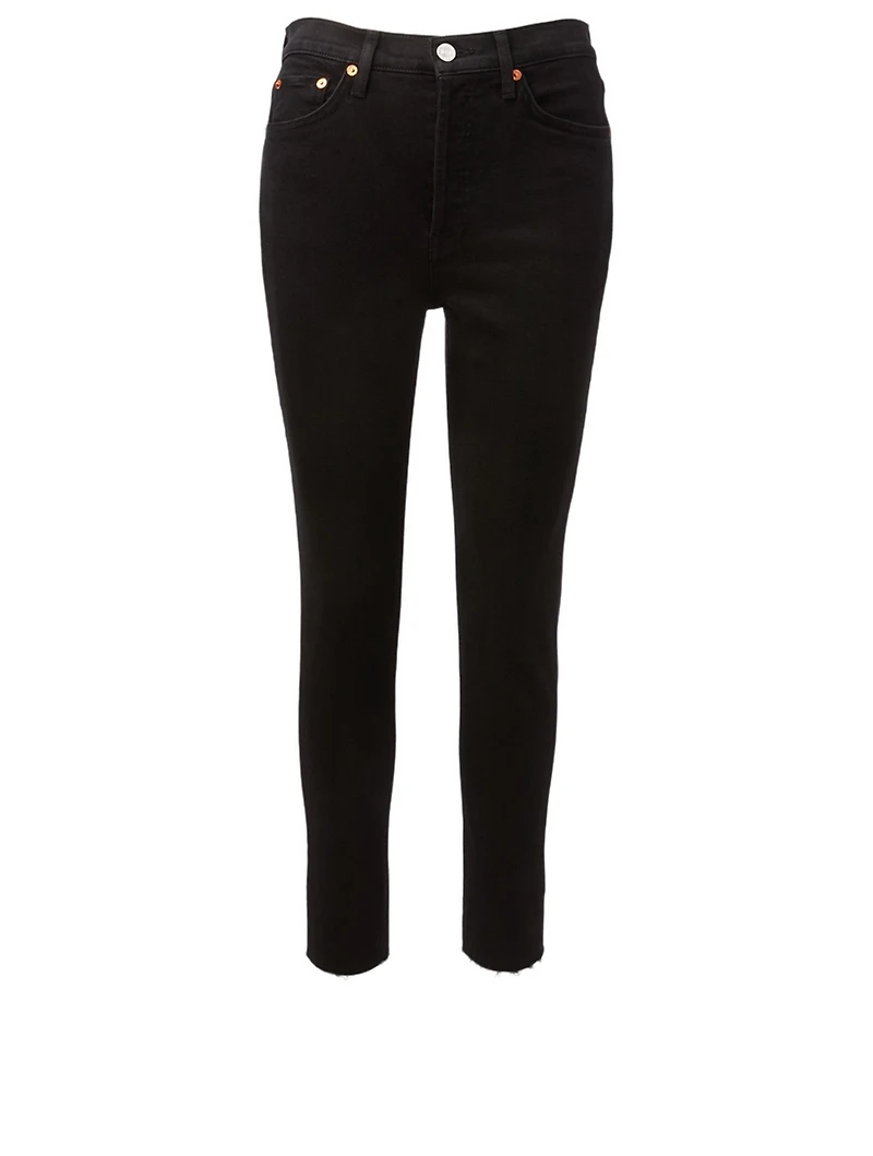 Ankle Crop High-Waisted Jeans