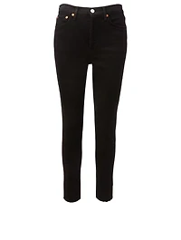 Ankle Crop High-Waisted Jeans