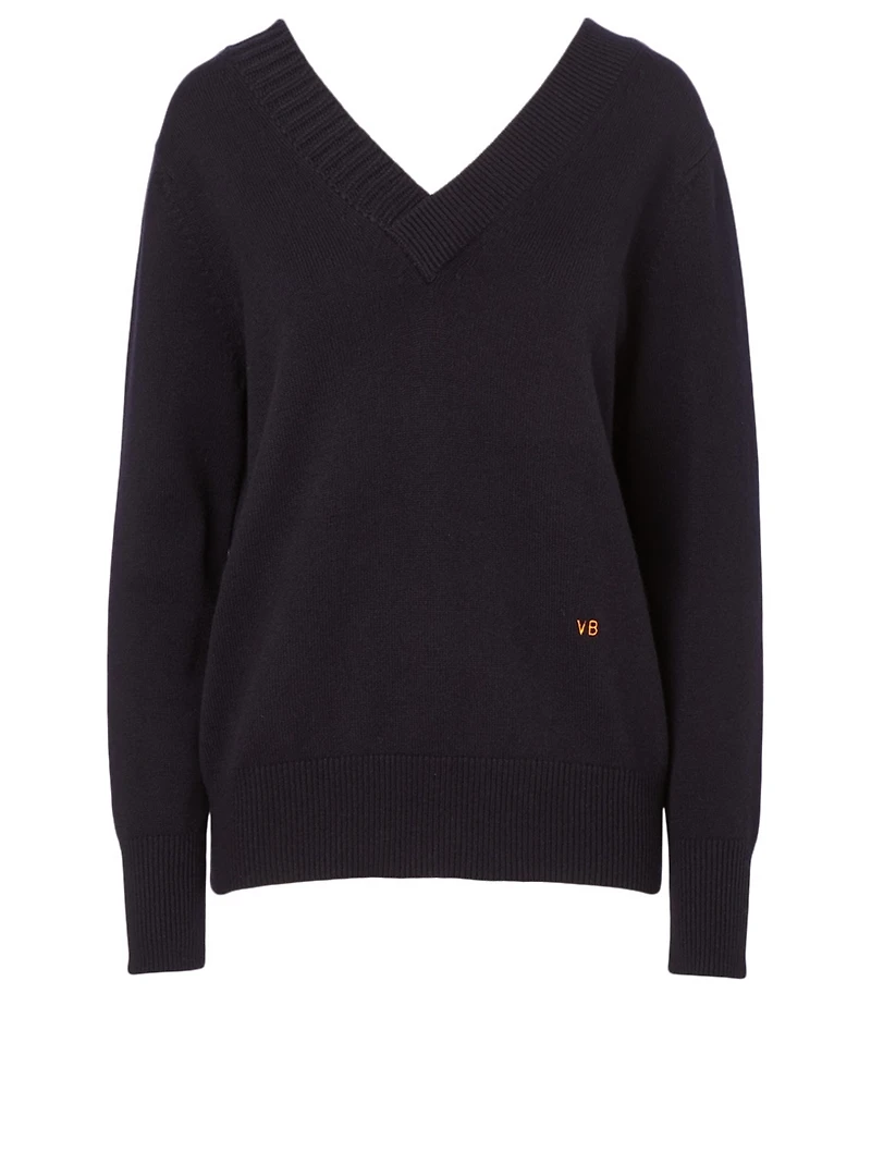 Cashmere Double V-Neck Sweater