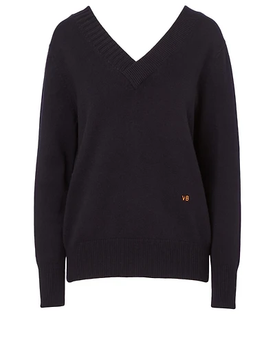 Cashmere Double V-Neck Sweater
