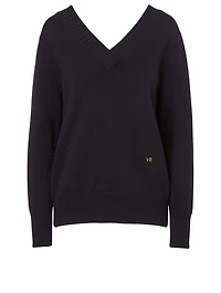 Cashmere Double V-Neck Sweater