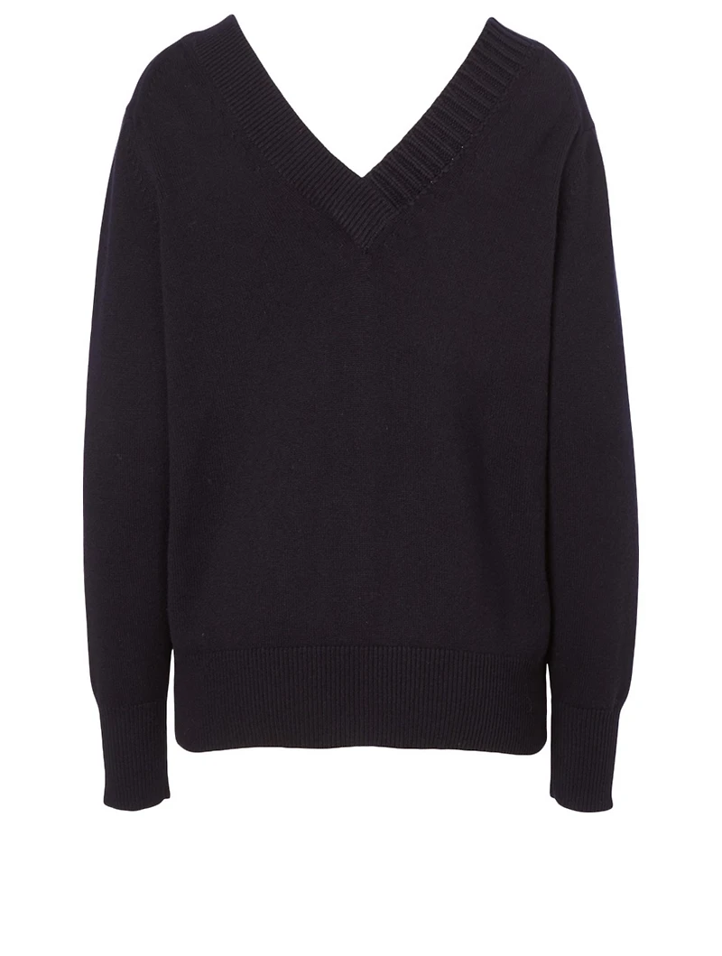 Cashmere Double V-Neck Sweater