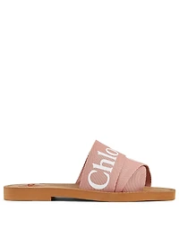 Woody Canvas Logo Slide Sandals