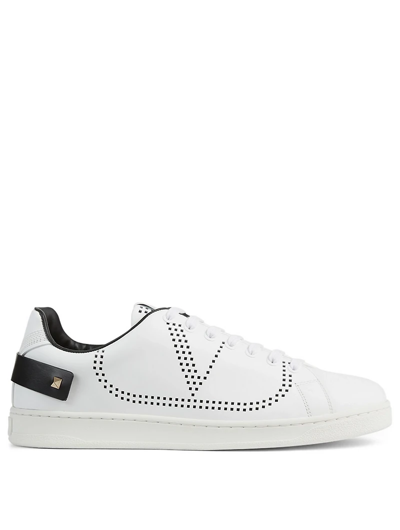 Backnet Perforated Leather Sneakers