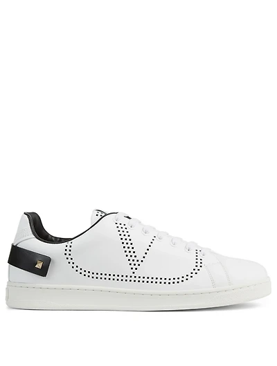 Backnet Perforated Leather Sneakers