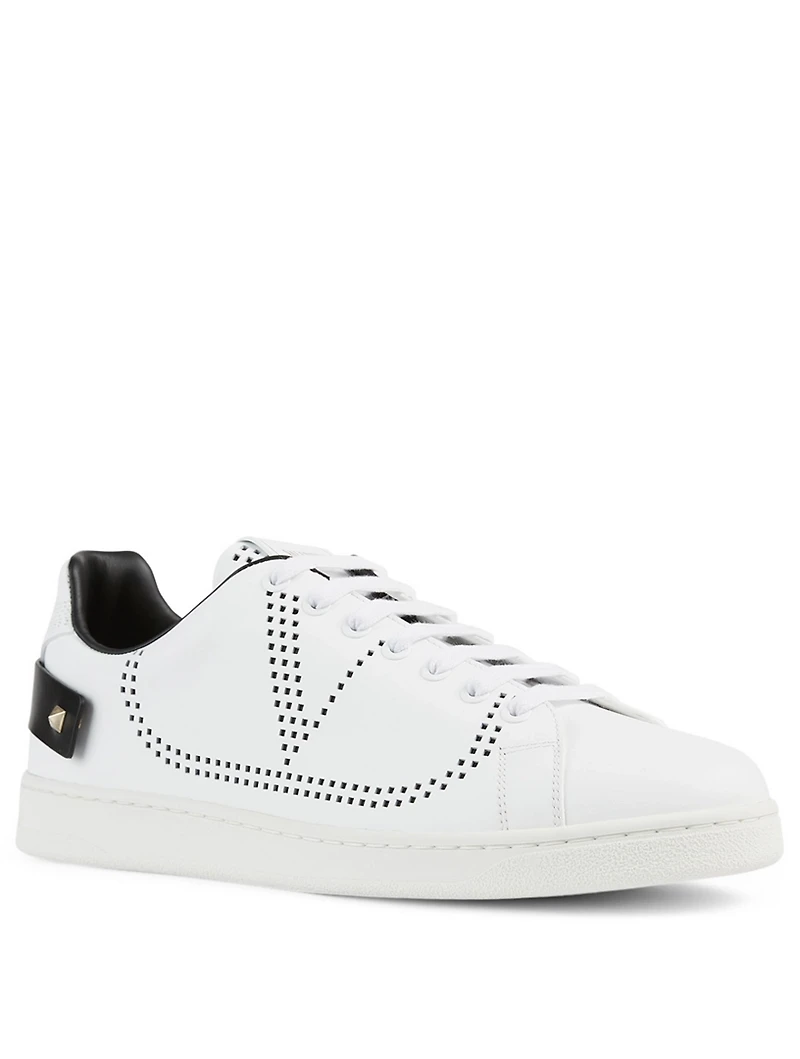 Backnet Perforated Leather Sneakers