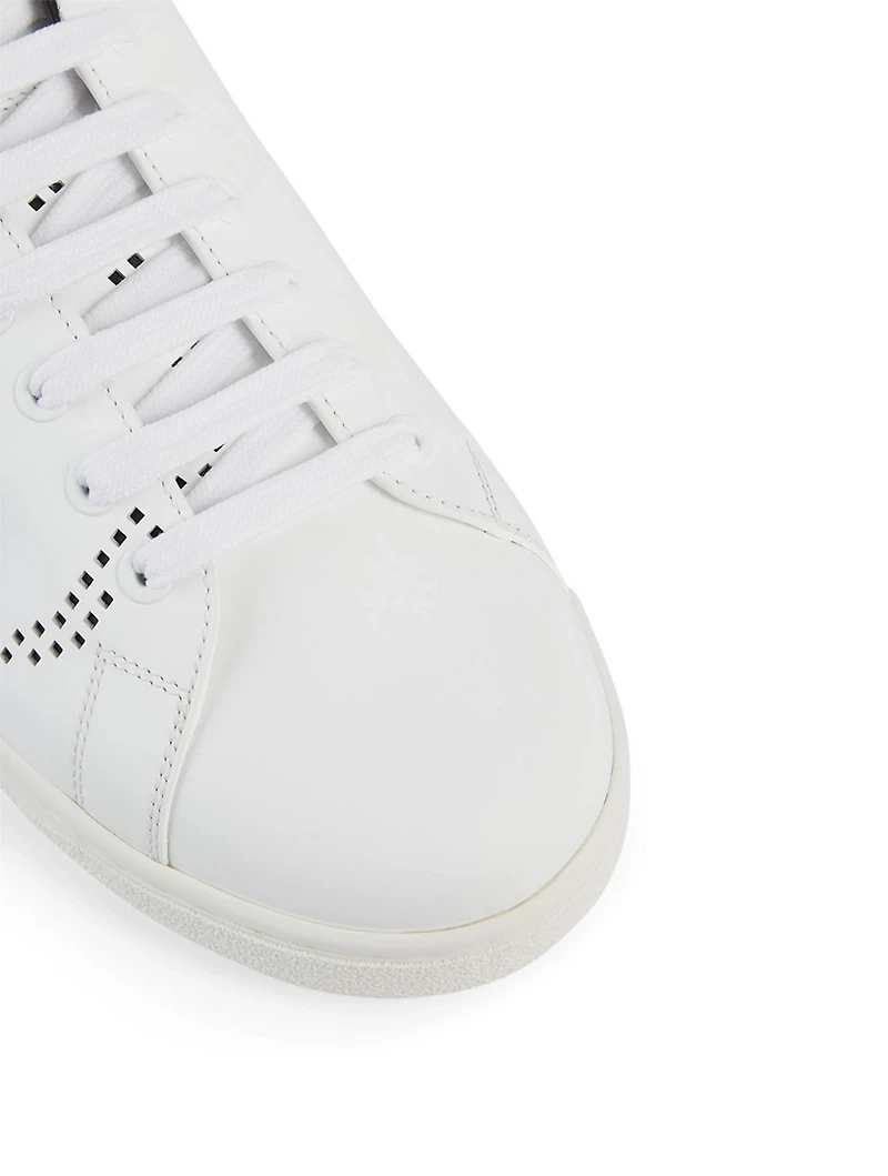 Backnet Perforated Leather Sneakers