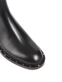 Rockstud Leather Chelsea Boots
