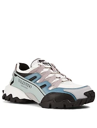 Climber Leather and Fabric Sneakers