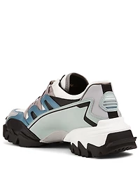Climber Leather and Fabric Sneakers