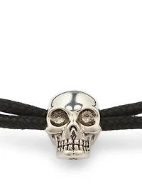 Skull Braided Leather Bracelet