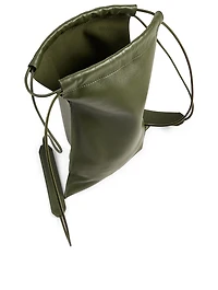 XS Leather Drawstring Bag