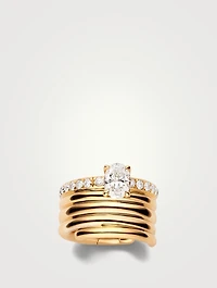 Blast Right 18K Pink Gold Ear Cuff With Diamonds