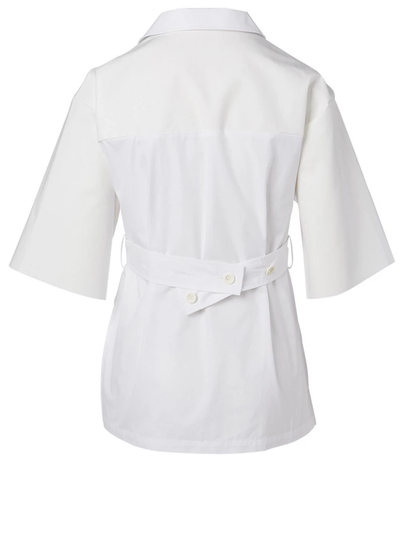 Cotton Wrap Tie Shirt