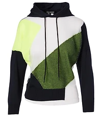Cotton-Blend Intarsia Hoodie