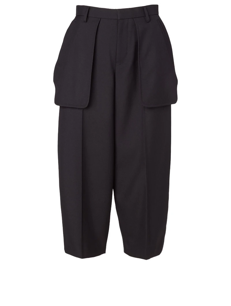 Wool-Blend Pocket Pants