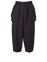 Wool-Blend Pocket Pants