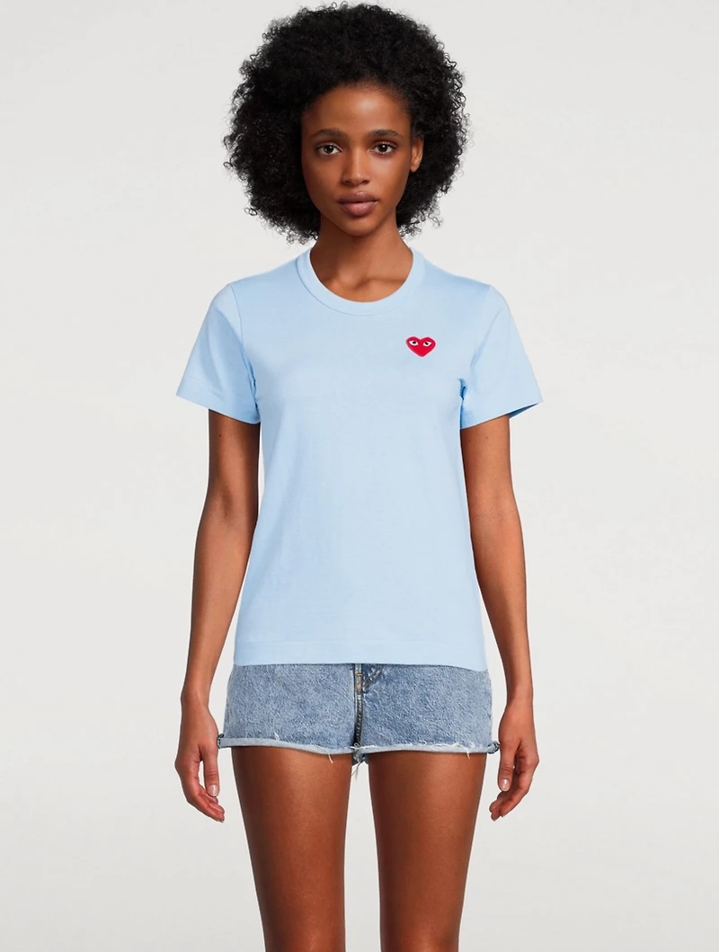 Cotton T-Shirt With Small Heart