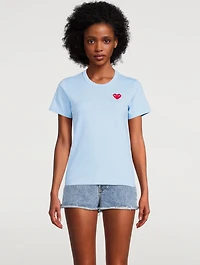 Cotton T-Shirt With Small Heart