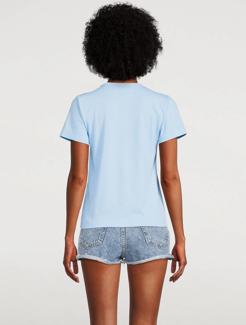 Cotton T-Shirt With Small Heart