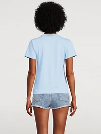 Cotton T-Shirt With Small Heart