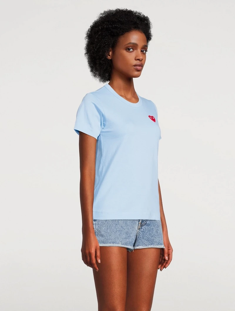 Cotton T-Shirt With Small Heart