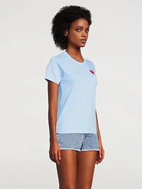 Cotton T-Shirt With Small Heart
