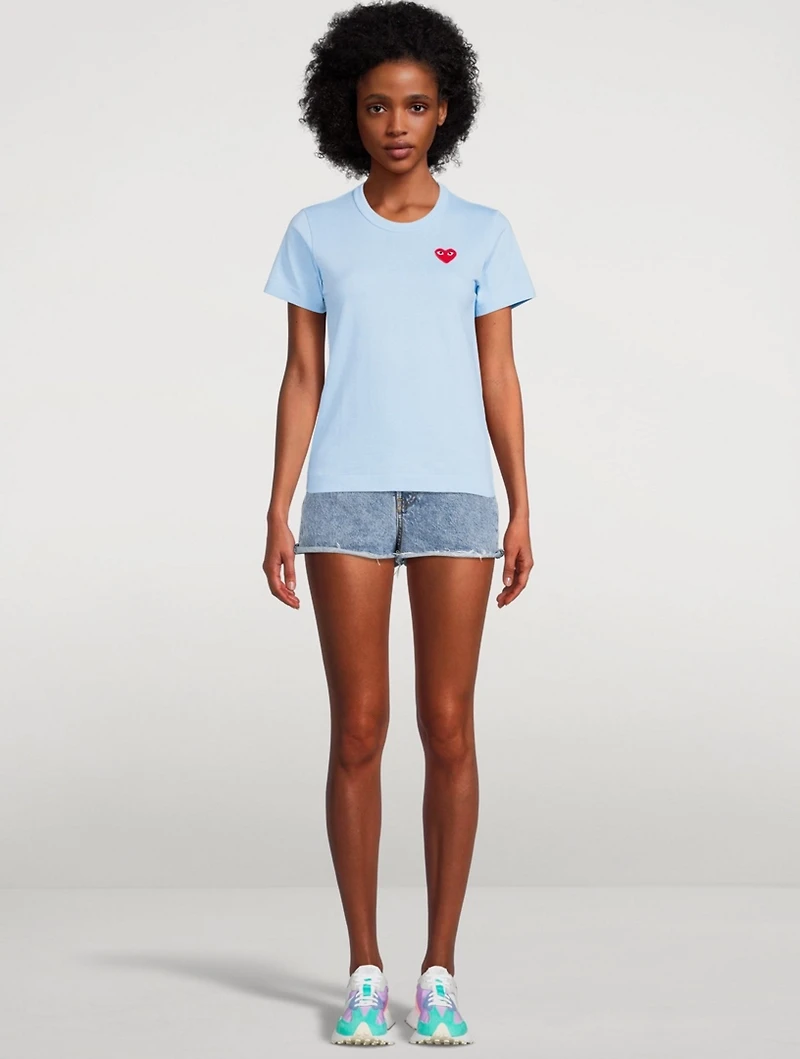 Cotton T-Shirt With Small Heart