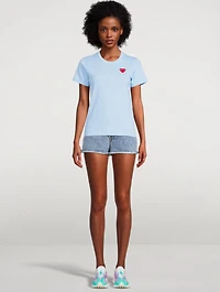 Cotton T-Shirt With Small Heart