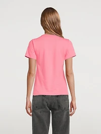 Cotton T-Shirt With Big Polka Dot Heart