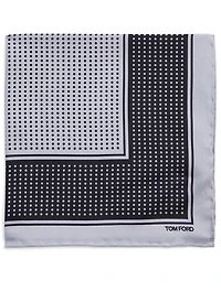 Silk Pocket Square In Dot Print